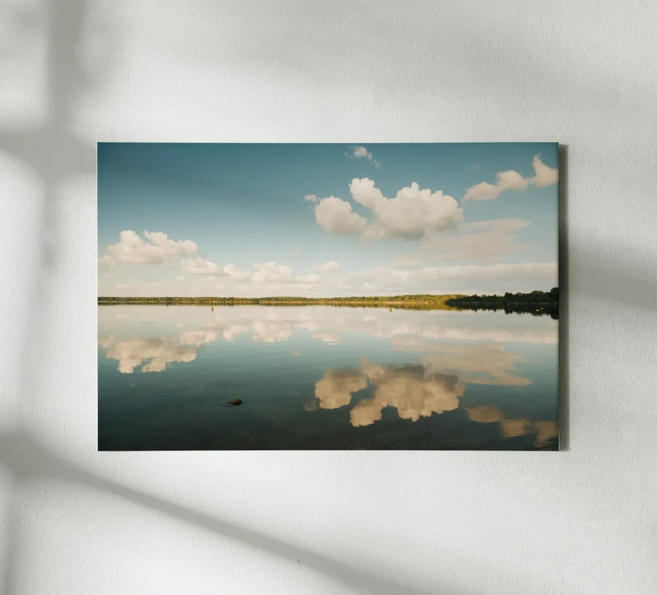 Cloud Mirror | Cloud reflection on water surface in lake canvas by Bold and Retro