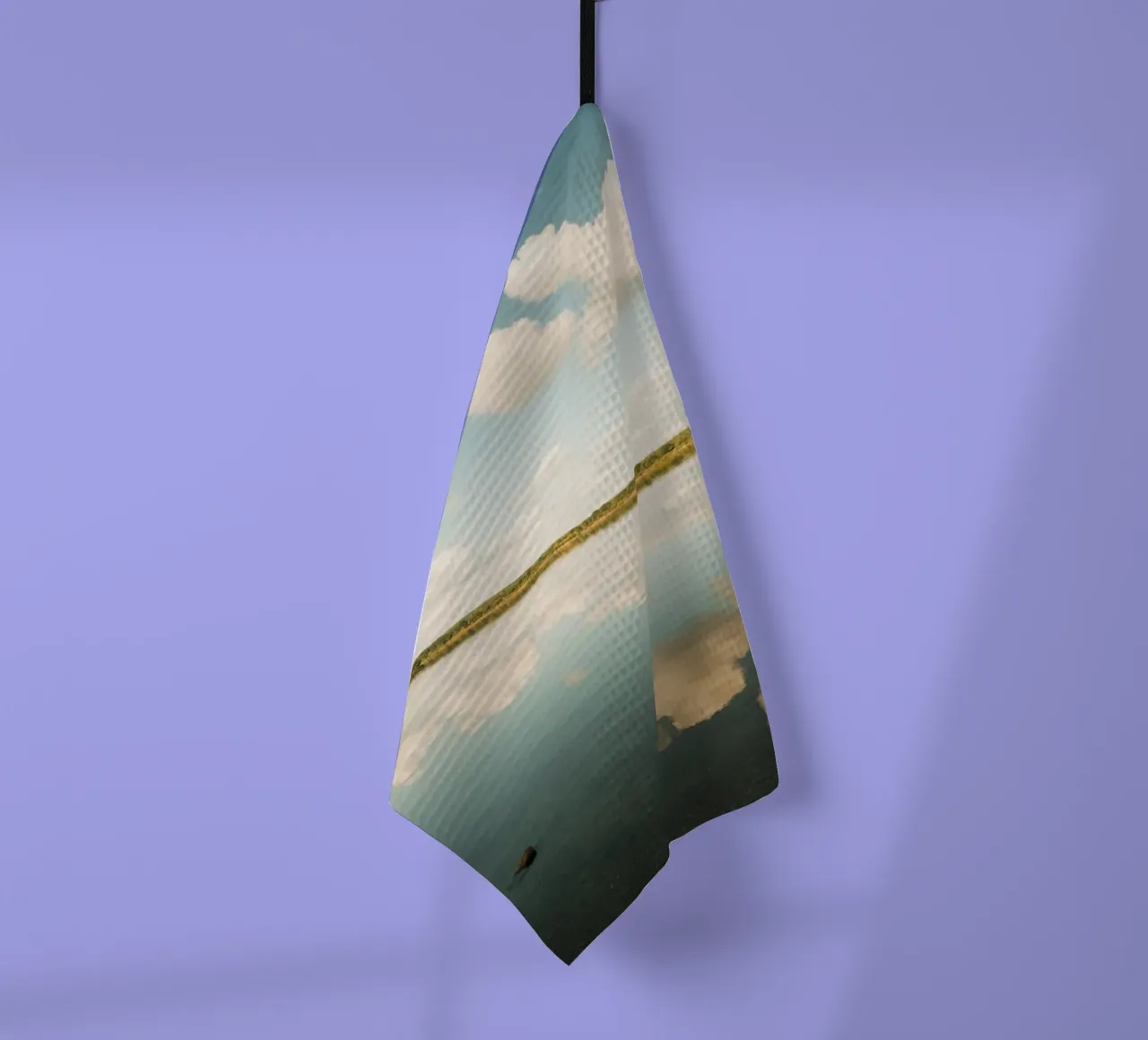 Specchio di nuvola | Riflesso di nuvola sulla superficie dell'acqua in un lago canovaccio da cucina da Bold and Retro