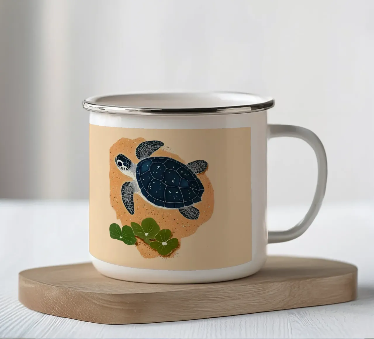 Tartaruga marina tazza in smalto da Curious Canvas
