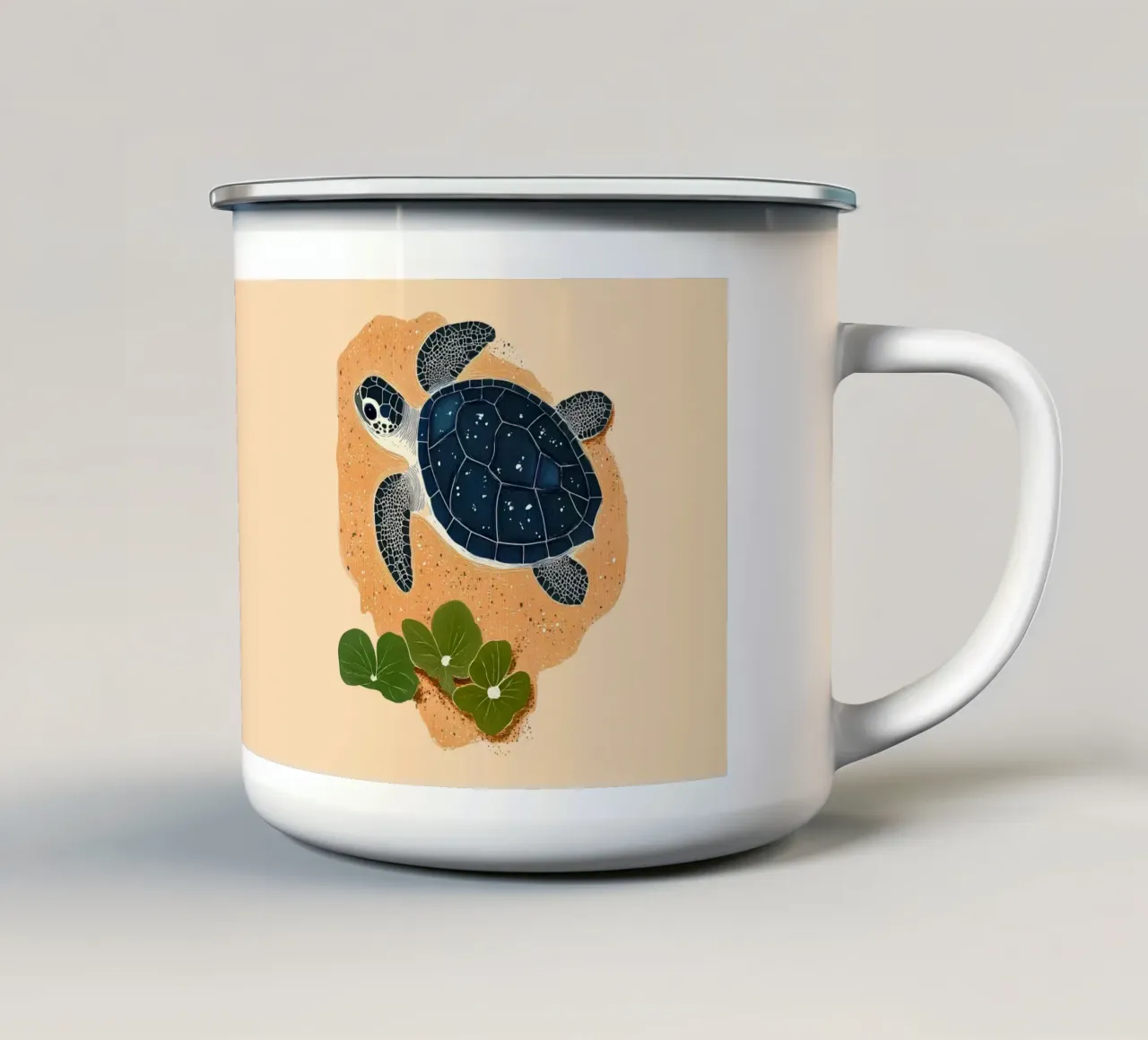 Tartaruga marina tazza in smalto da Curious Canvas