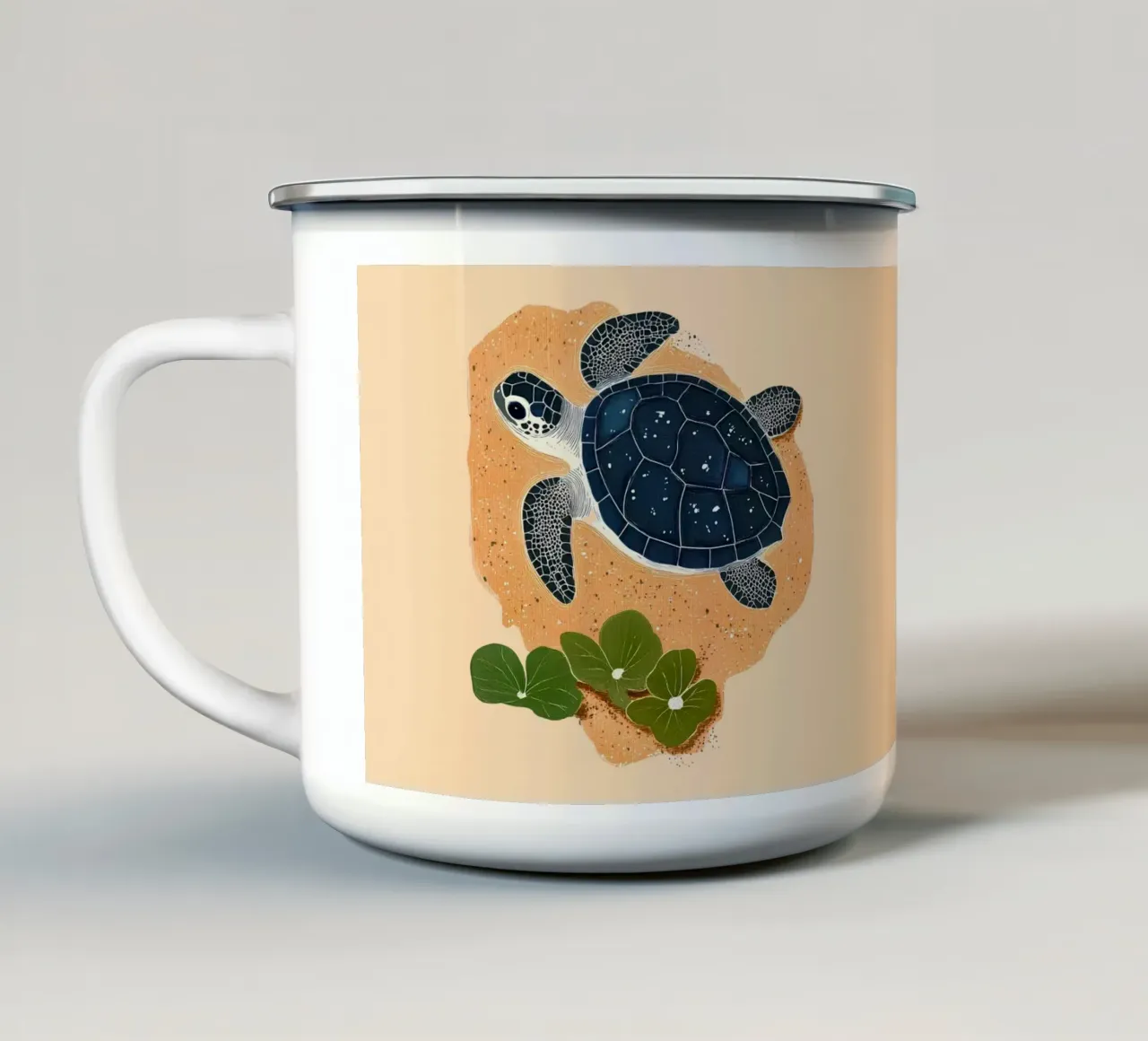 Tartaruga marina tazza in smalto da Curious Canvas