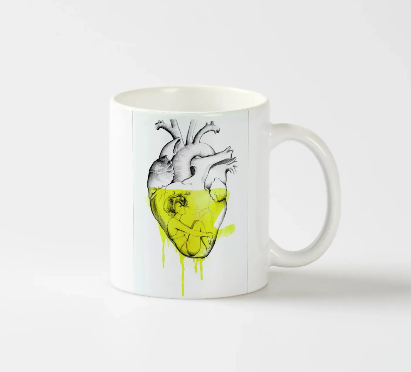 Drowning ceramic mug by Ina Stanimirova