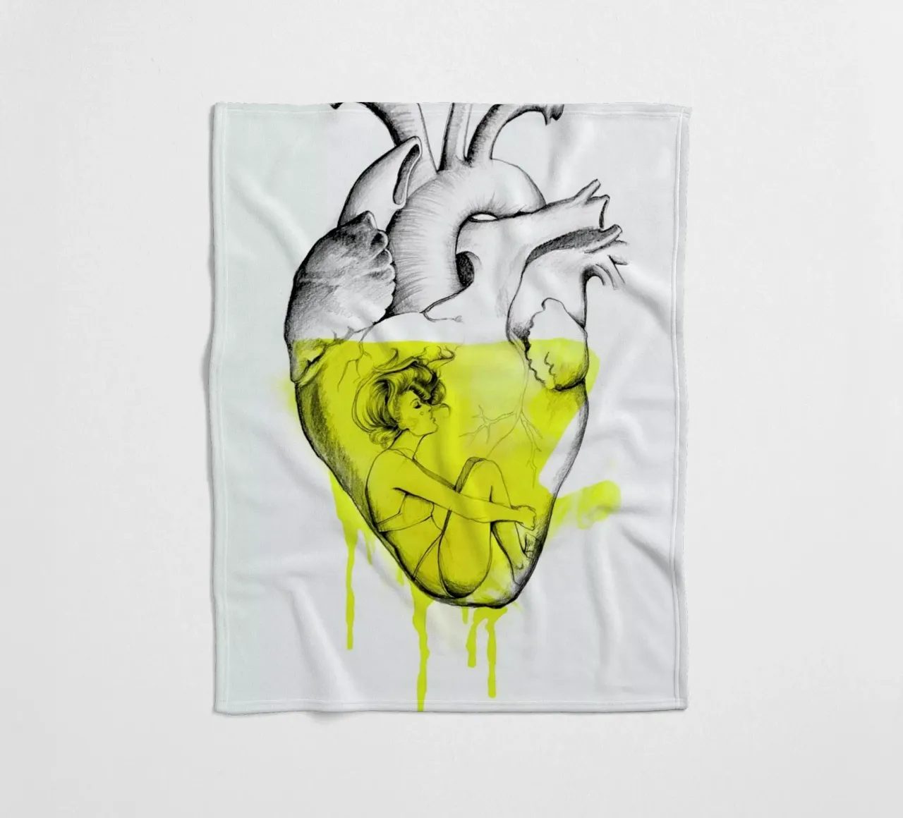 Drowning Fleecedecke von Ina Stanimirova