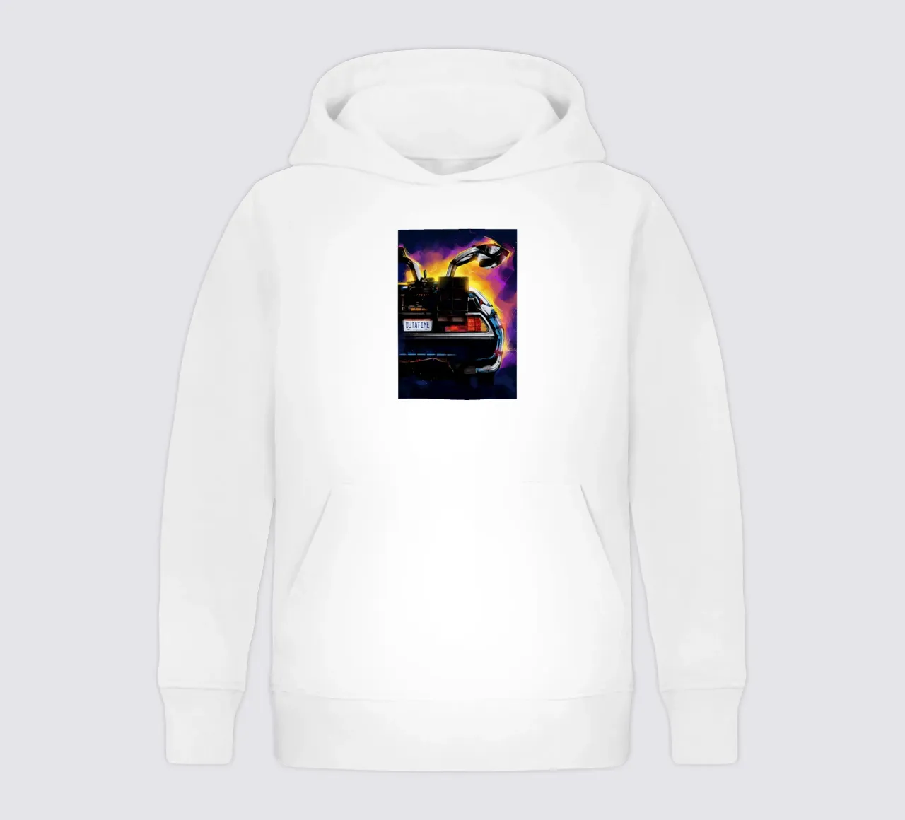 Back To The Future Delorean kids hoodie by nabakumov