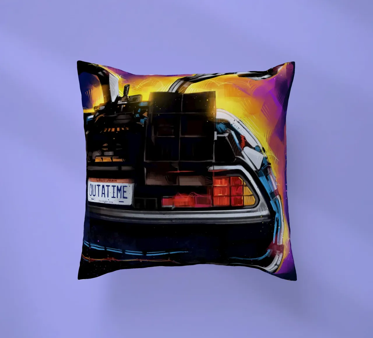 Back To The Future Delorean Kissen von nabakumov