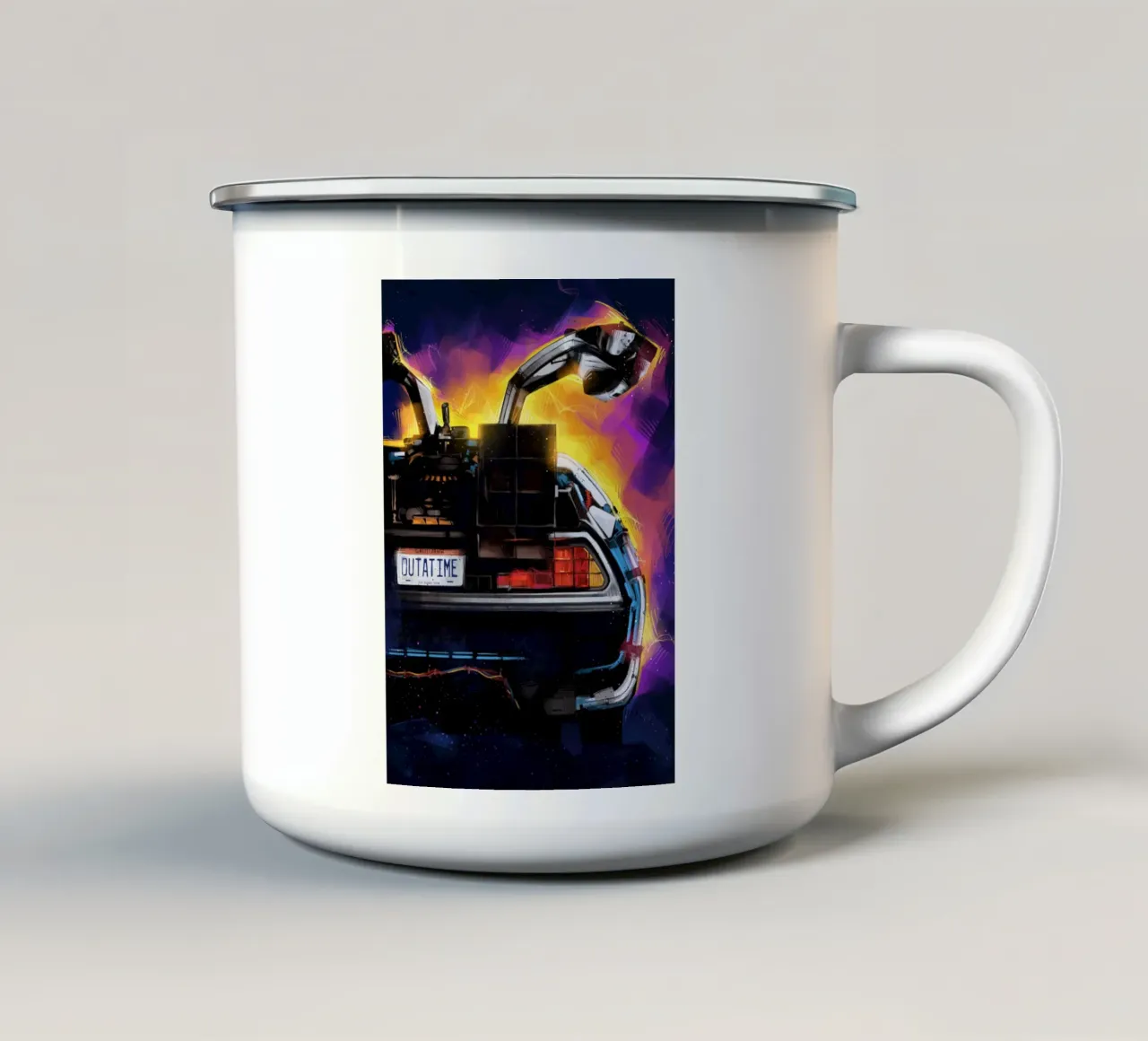 Back To The Future Delorean tazza in smalto da nabakumov
