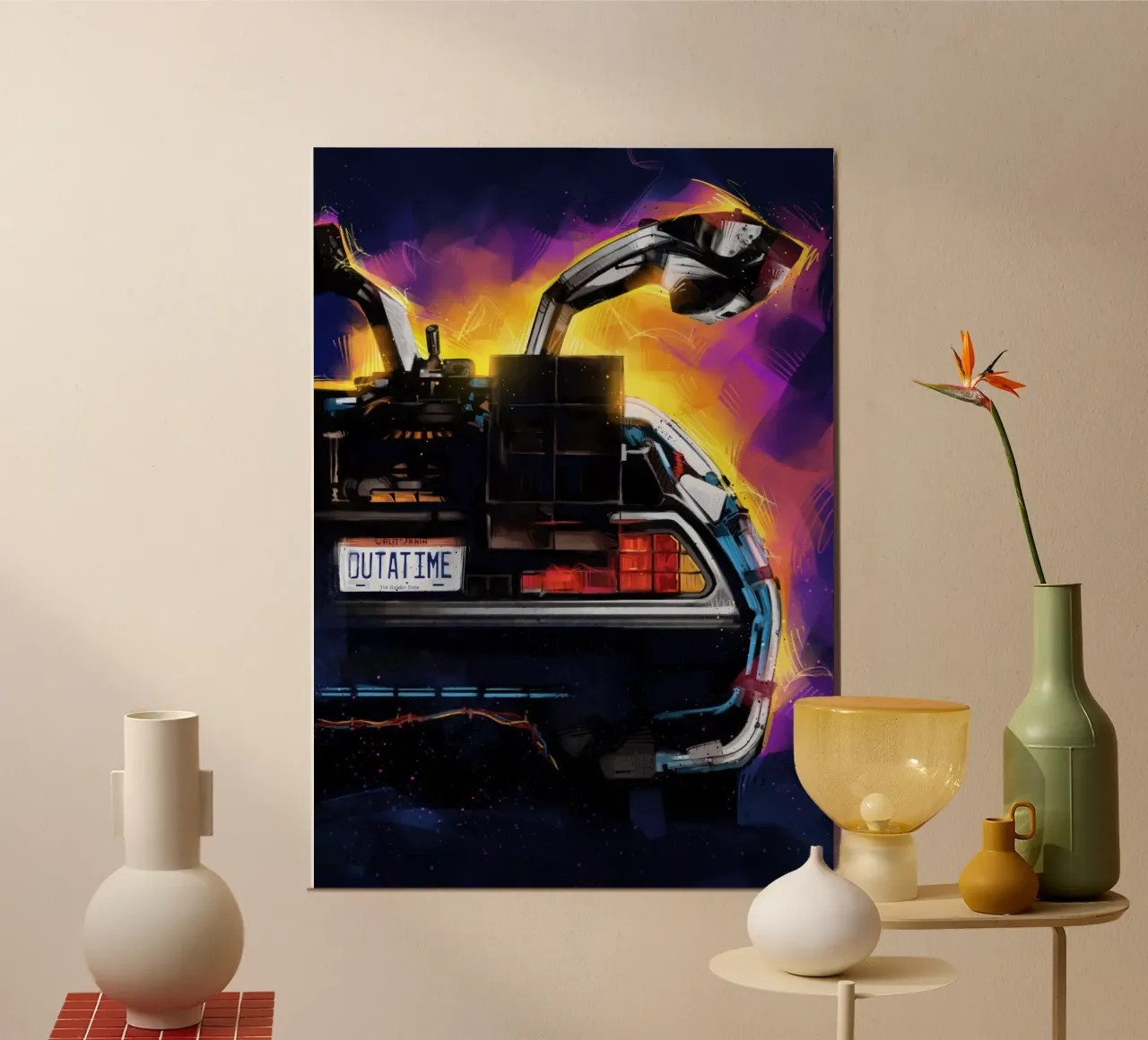 Back To The Future Delorean carta hahnemühle da nabakumov