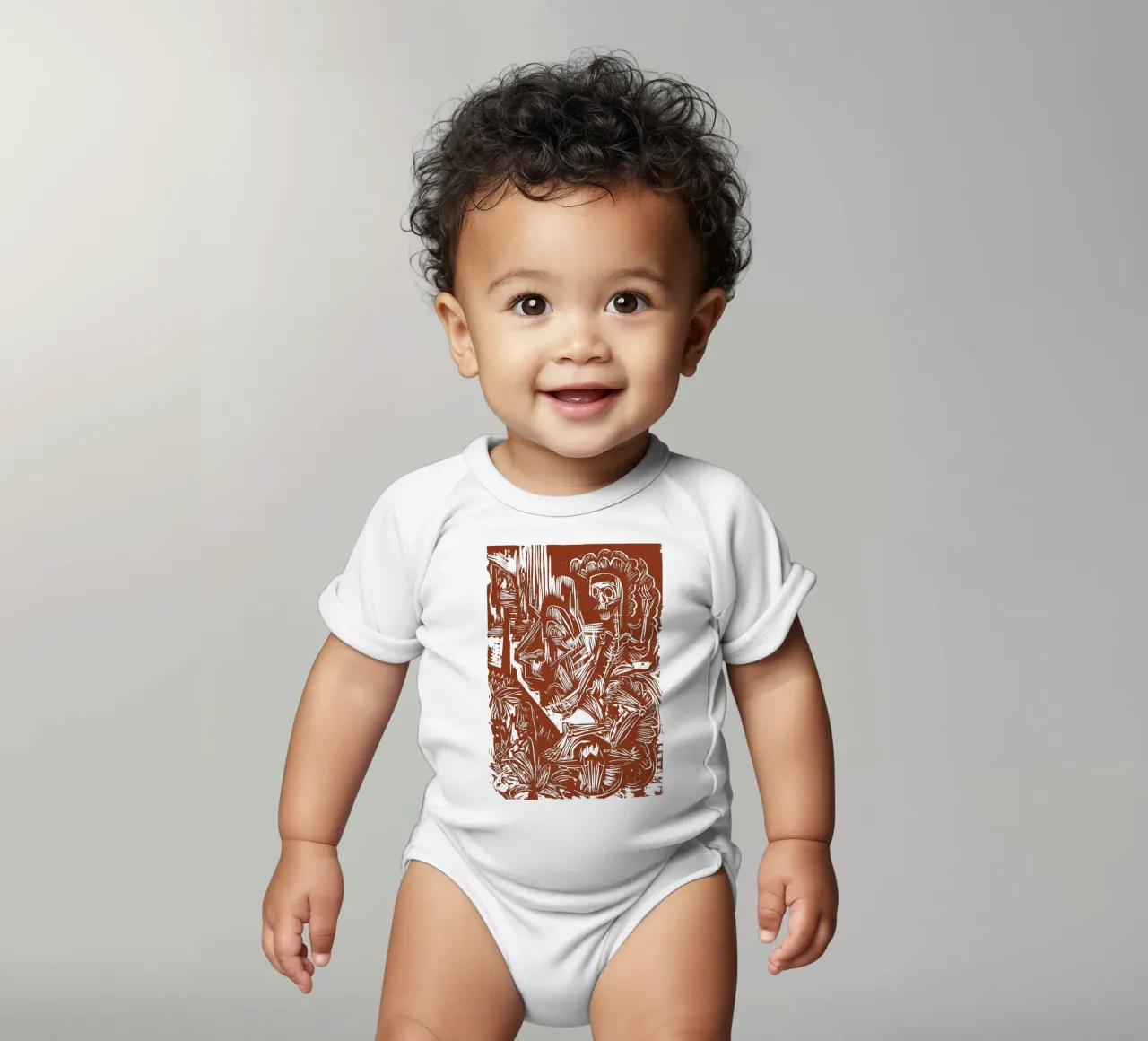 Selbstporträt mit tanzendem Tod Kurzarm Babybody von Doa Project