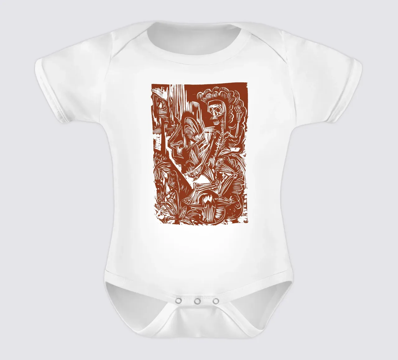 Selbstporträt mit tanzendem Tod Kurzarm Babybody von Doa Project