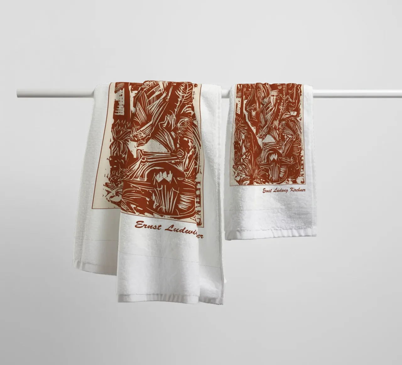 Autoritratto con morte danzante asciugamano da bagno da Doa Project