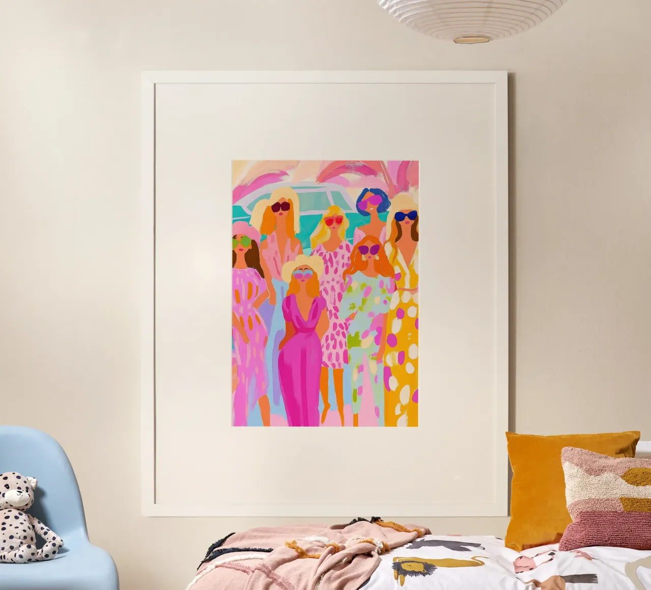 Pastel Pop Squad: Illustrazione di moda astratta e groovy carta hahnemühle da dawnthesea