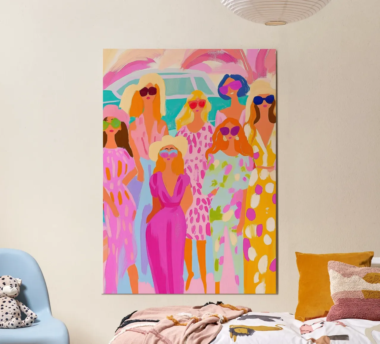 Pastel Pop Squad: Illustrazione di moda astratta e groovy carta hahnemühle da dawnthesea