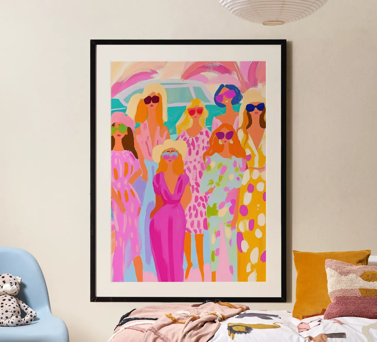 Pastel Pop Squad: Illustrazione di moda astratta e groovy carta hahnemühle da dawnthesea