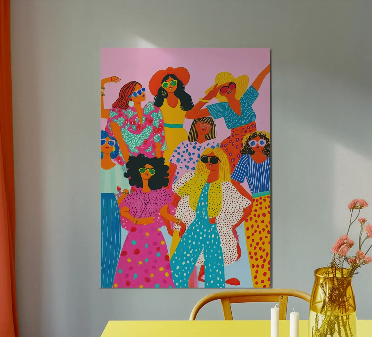 Maximalistische mode Posse: Abstracte Polka Dot Pop Art hahnemühle van dawnthesea