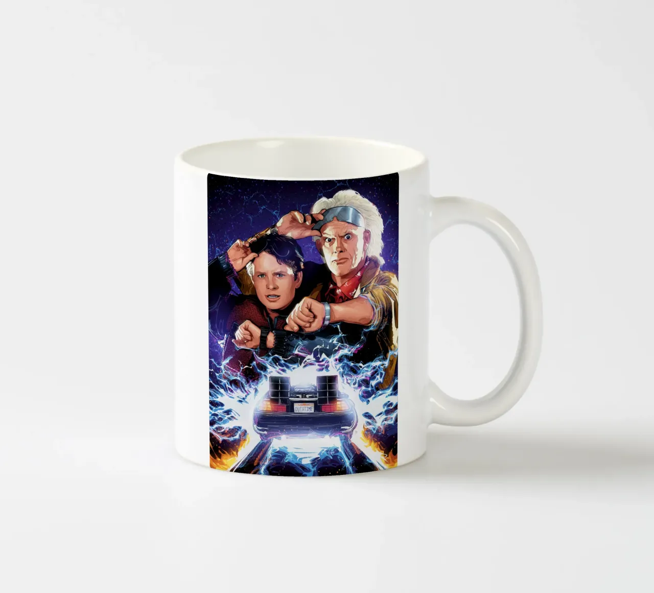 Doc and Marty tazza in ceramica da nabakumov