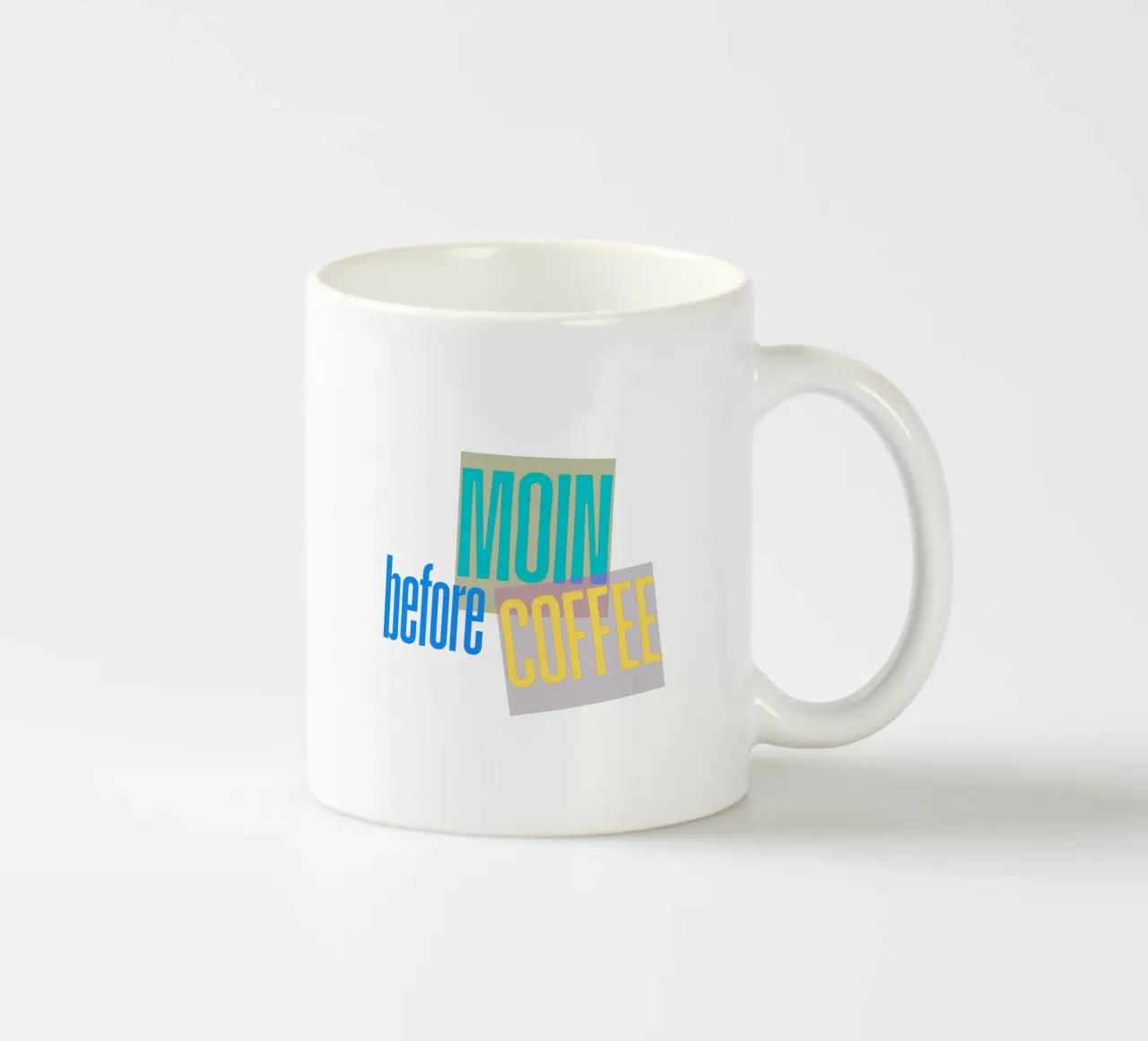 „MOIN before COFFEE“ – Witziges norddeutsches Kaffee-Motiv tazza in ceramica da Fies&Fein