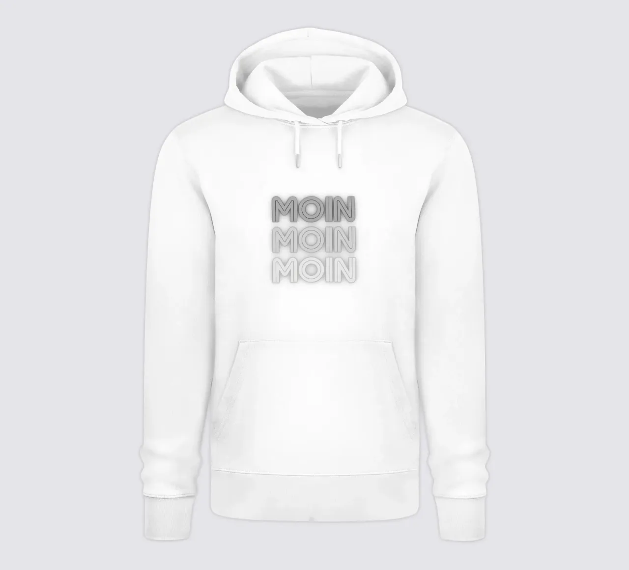 MOIN MOIN MOIN - Saludo del norte de Alemania en un diseño moderno sudadera con capucha de Fies&Fein