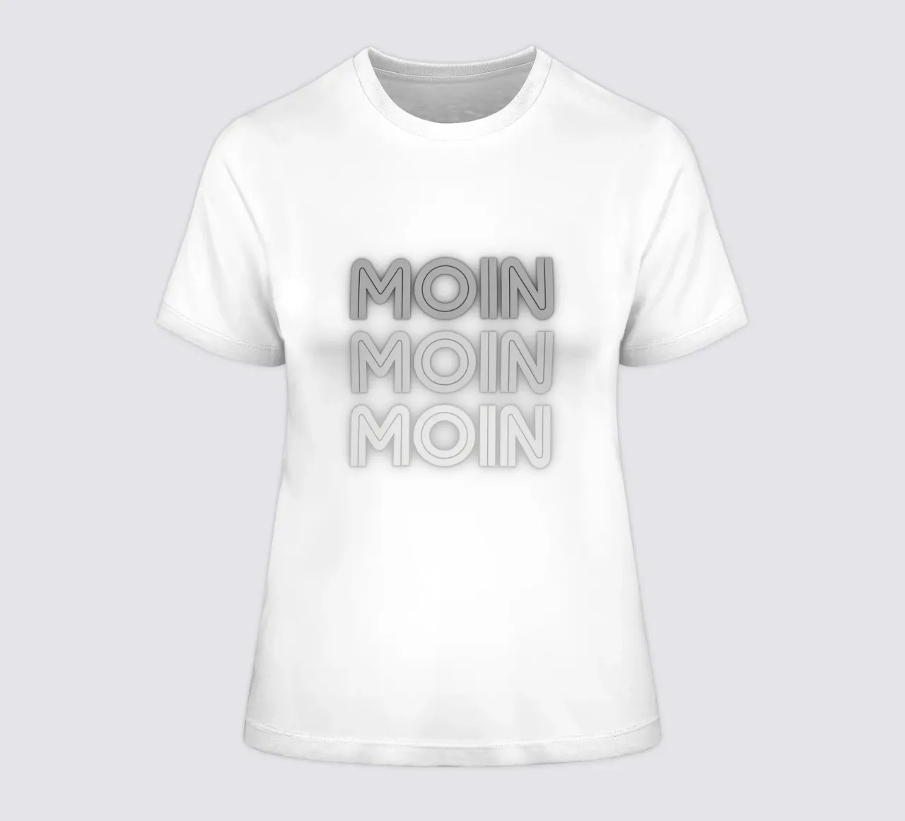 MOIN MOIN - Noord-Duitse groet in een modern ontwerp dames t-shirt getailleerd van Fies&Fein