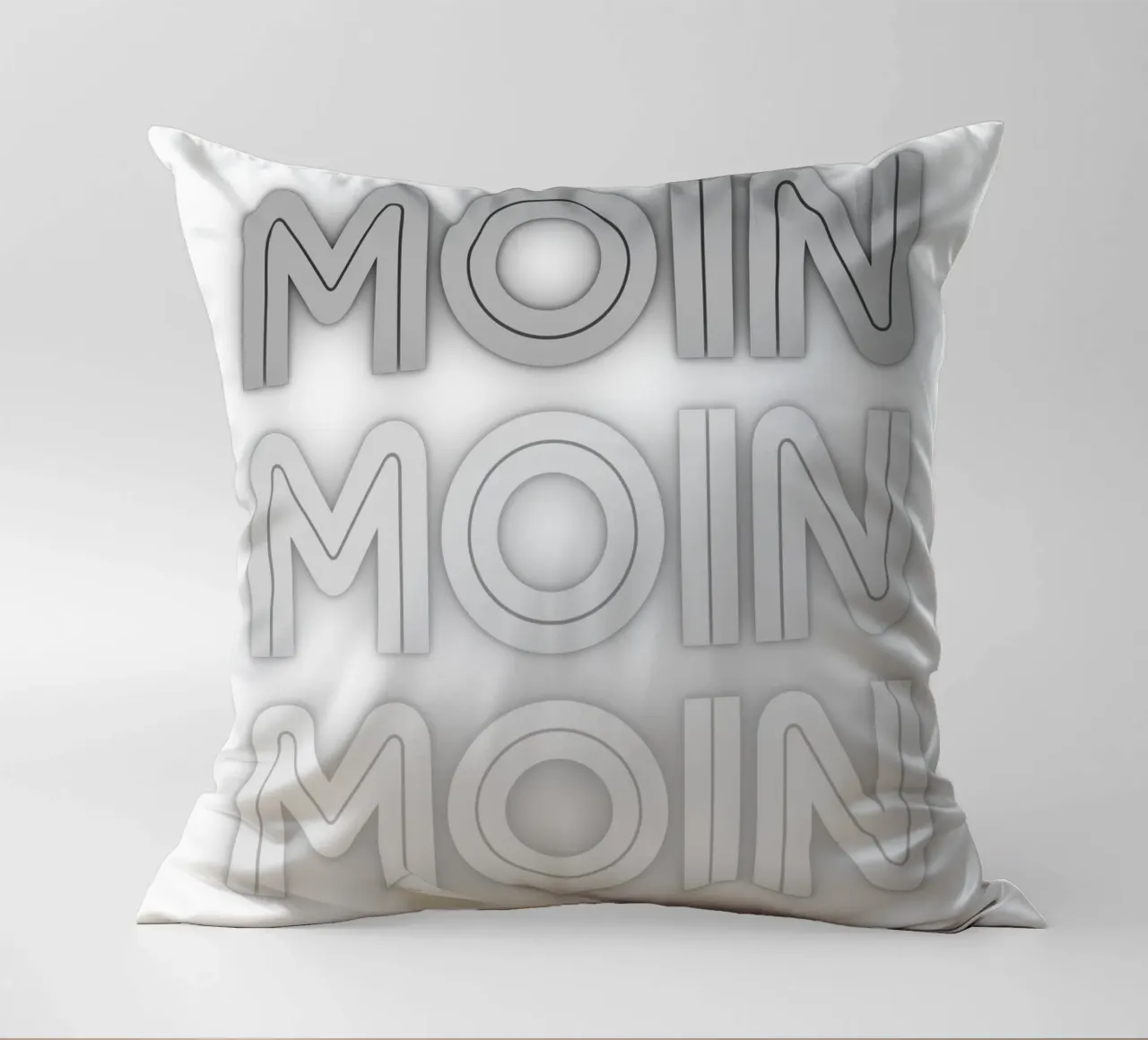 MOIN MOIN - Noord-Duitse groet in een modern ontwerp kussen van Fies&Fein