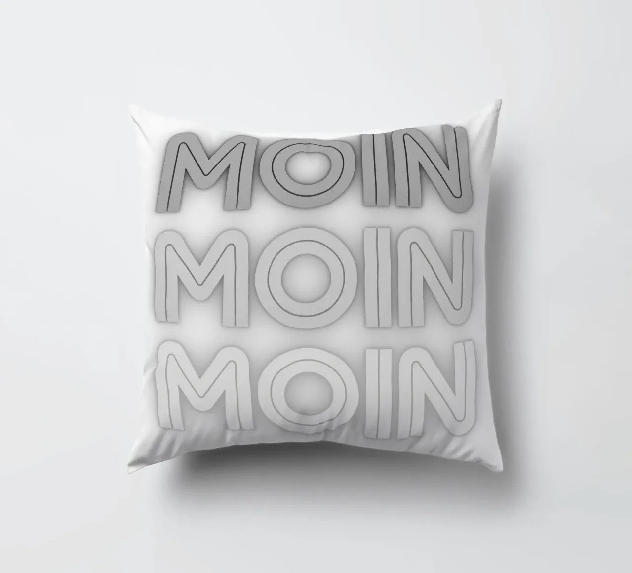 MOIN MOIN - Noord-Duitse groet in een modern ontwerp kussen van Fies&Fein