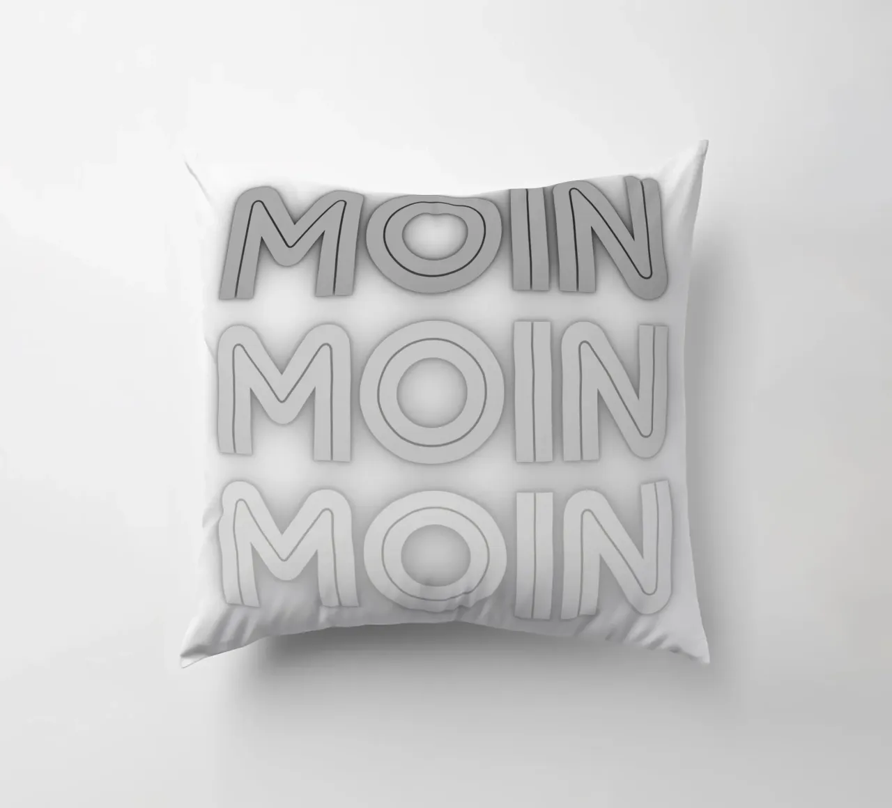MOIN MOIN - Noord-Duitse groet in een modern ontwerp kussen van Fies&Fein