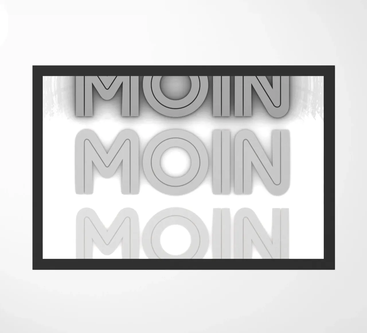 MOIN MOIN MOIN – Norddeutscher Gruß im modernen Design Fußmatte von Fies&Fein