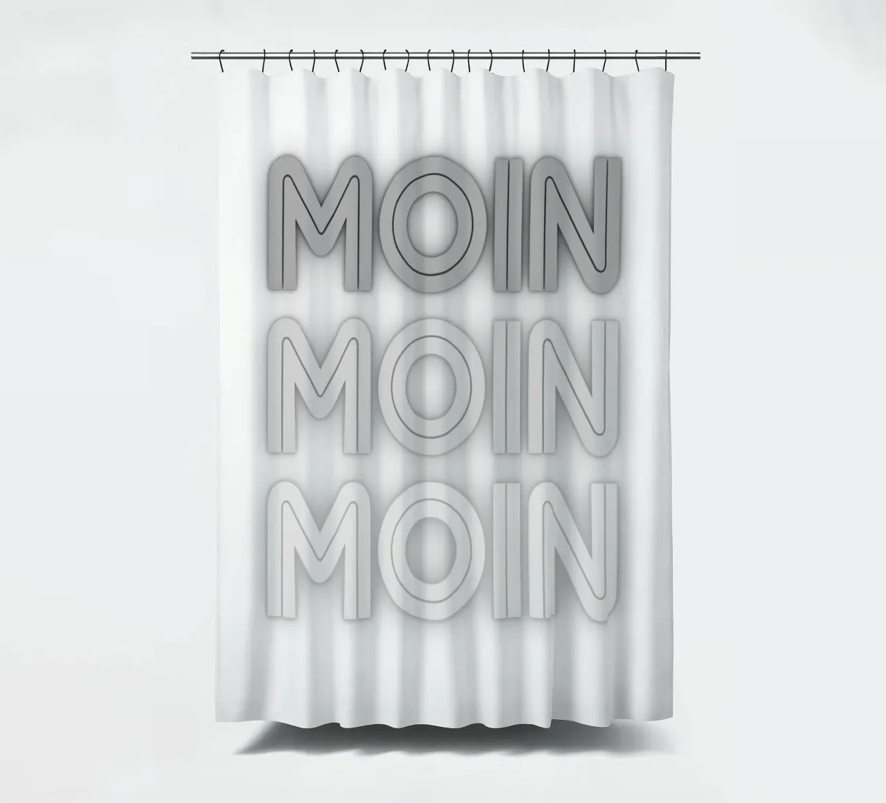 MOIN MOIN MOIN - Saluto della Germania del Nord in un design moderno tenda da doccia da Fies&Fein