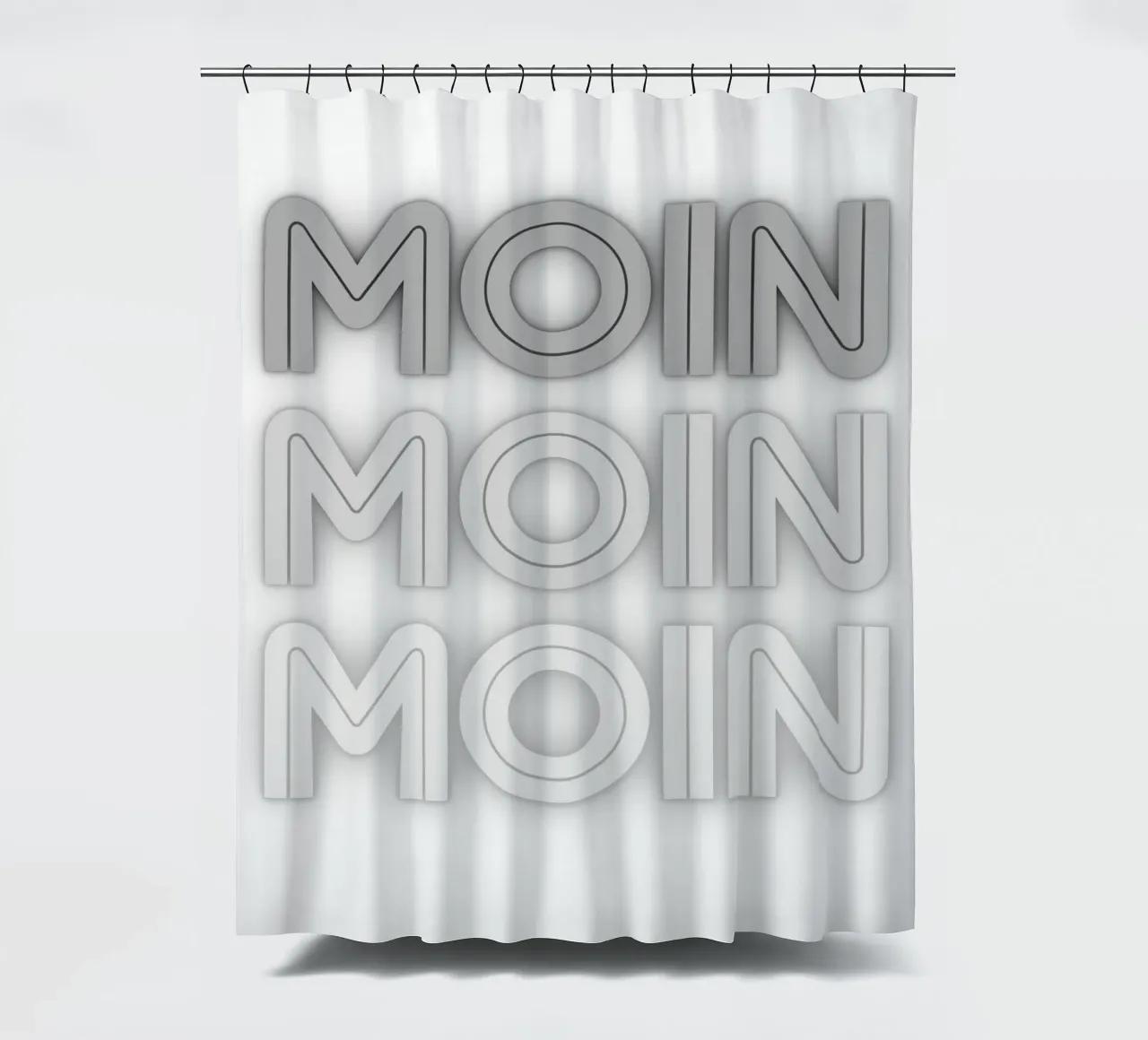 MOIN MOIN MOIN - Saluto della Germania del Nord in un design moderno tenda da doccia da Fies&Fein