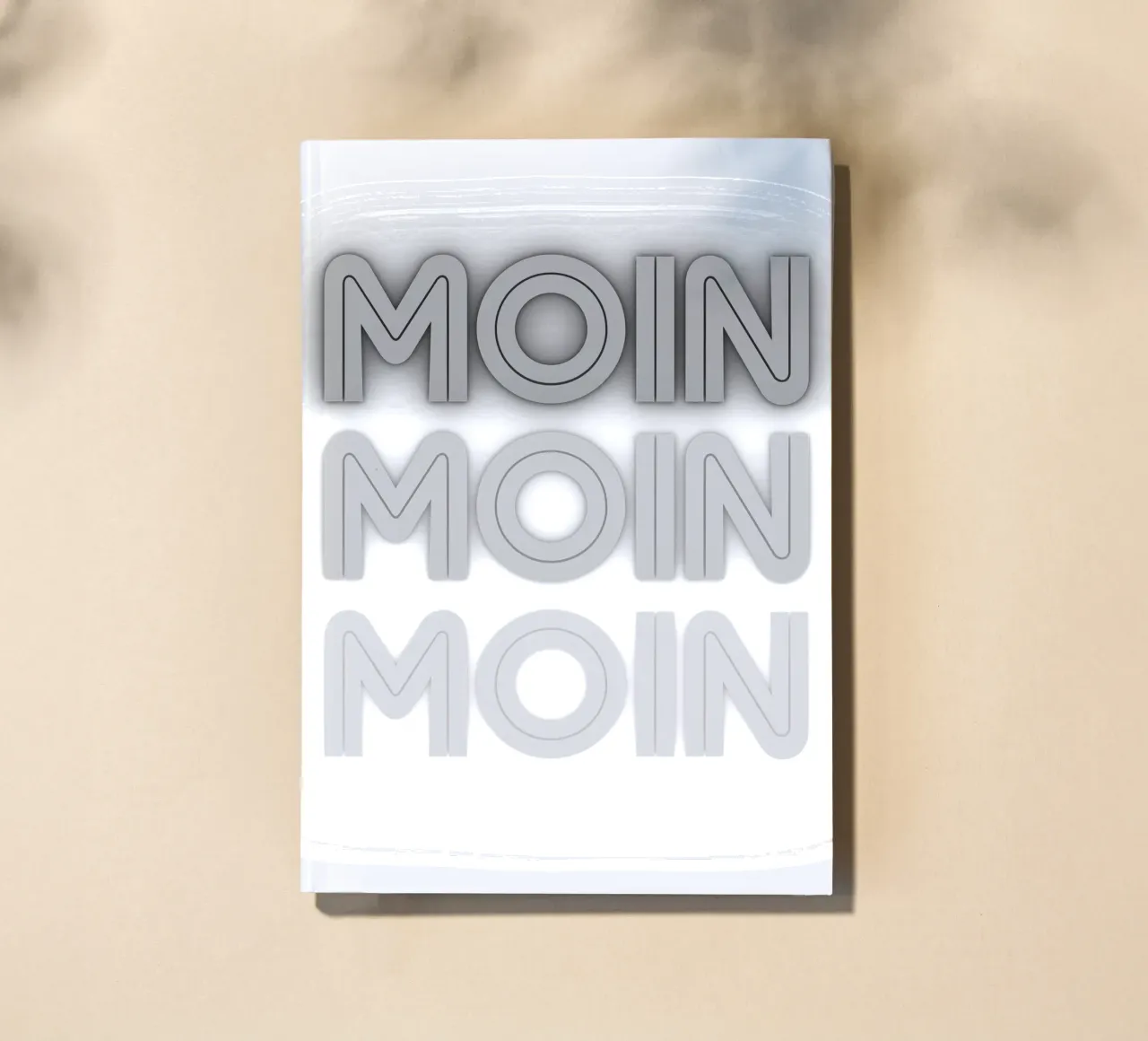 MOIN MOIN MOIN - North German greeting in a modern design notebook by Fies&Fein