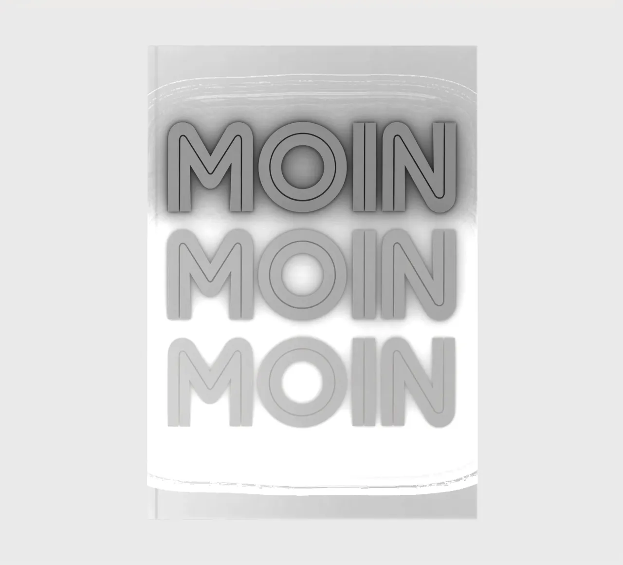 MOIN MOIN MOIN - North German greeting in a modern design notebook by Fies&Fein