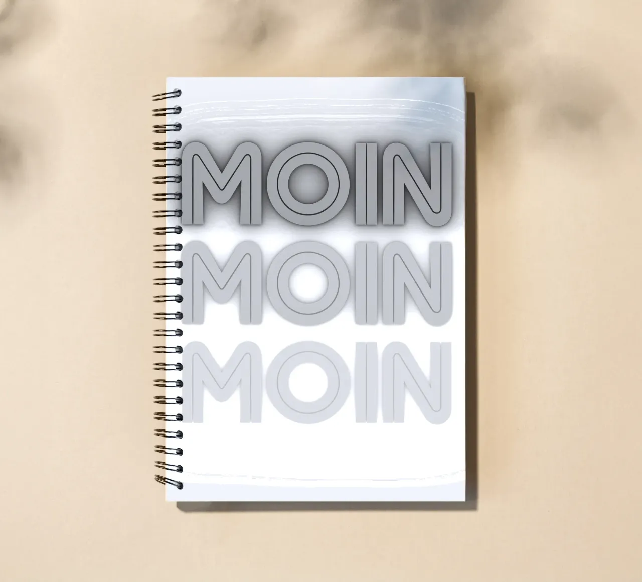 MOIN MOIN MOIN - Salutations d'Allemagne du Nord au design moderne carnet à spirale de Fies&Fein