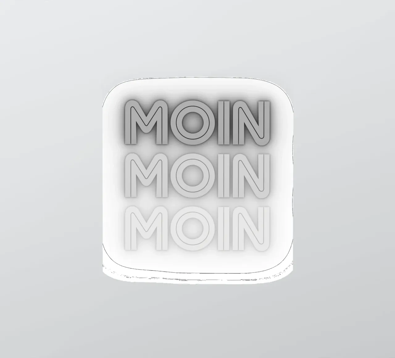 MOIN MOIN MOIN - Saluto della Germania del Nord in un design moderno adesivo da Fies&Fein