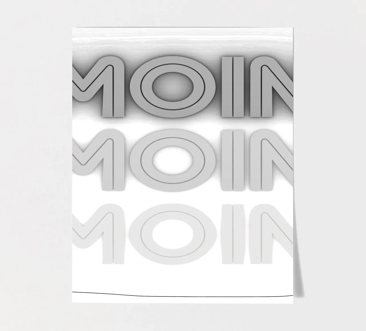 MOIN MOIN MOIN – Norddeutscher Gruß im modernen Design Stickerbogen von Fies&Fein