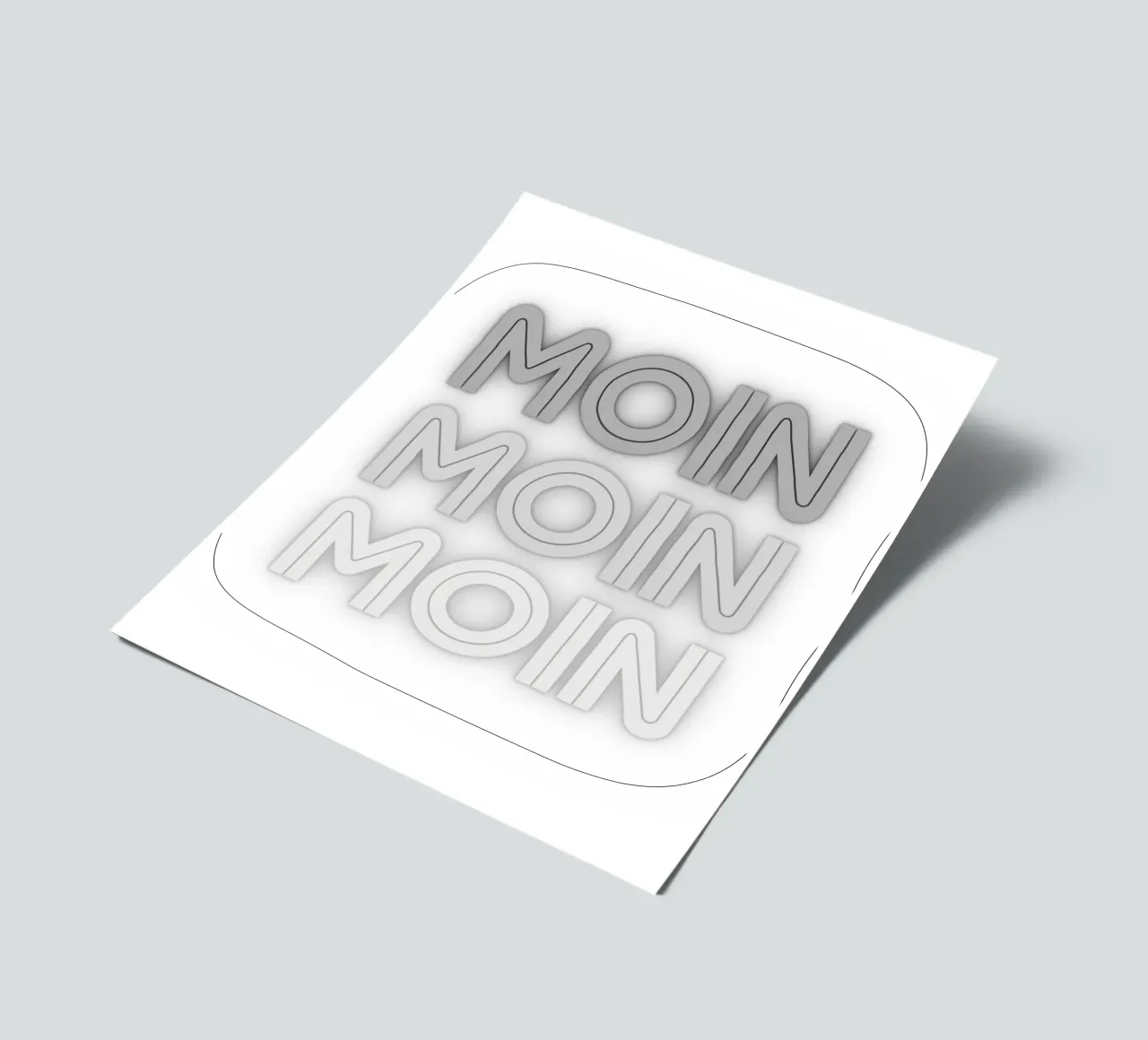 MOIN MOIN MOIN – Norddeutscher Gruß im modernen Design Stickerbogen von Fies&Fein