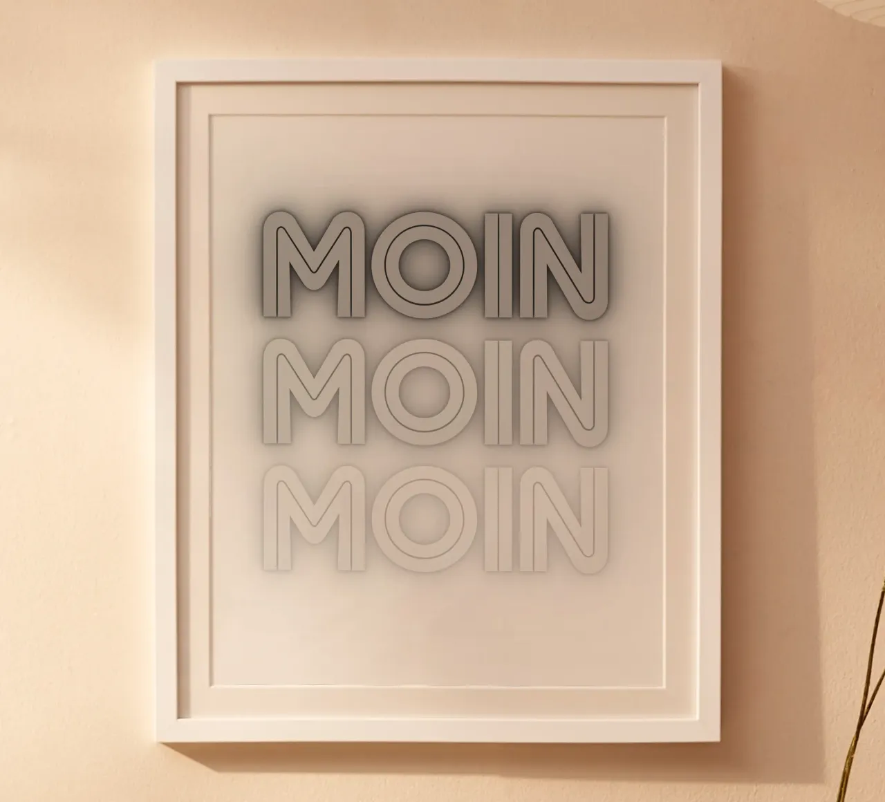 MOIN MOIN MOIN - Saluto della Germania del Nord in un design moderno poster da Fies&Fein