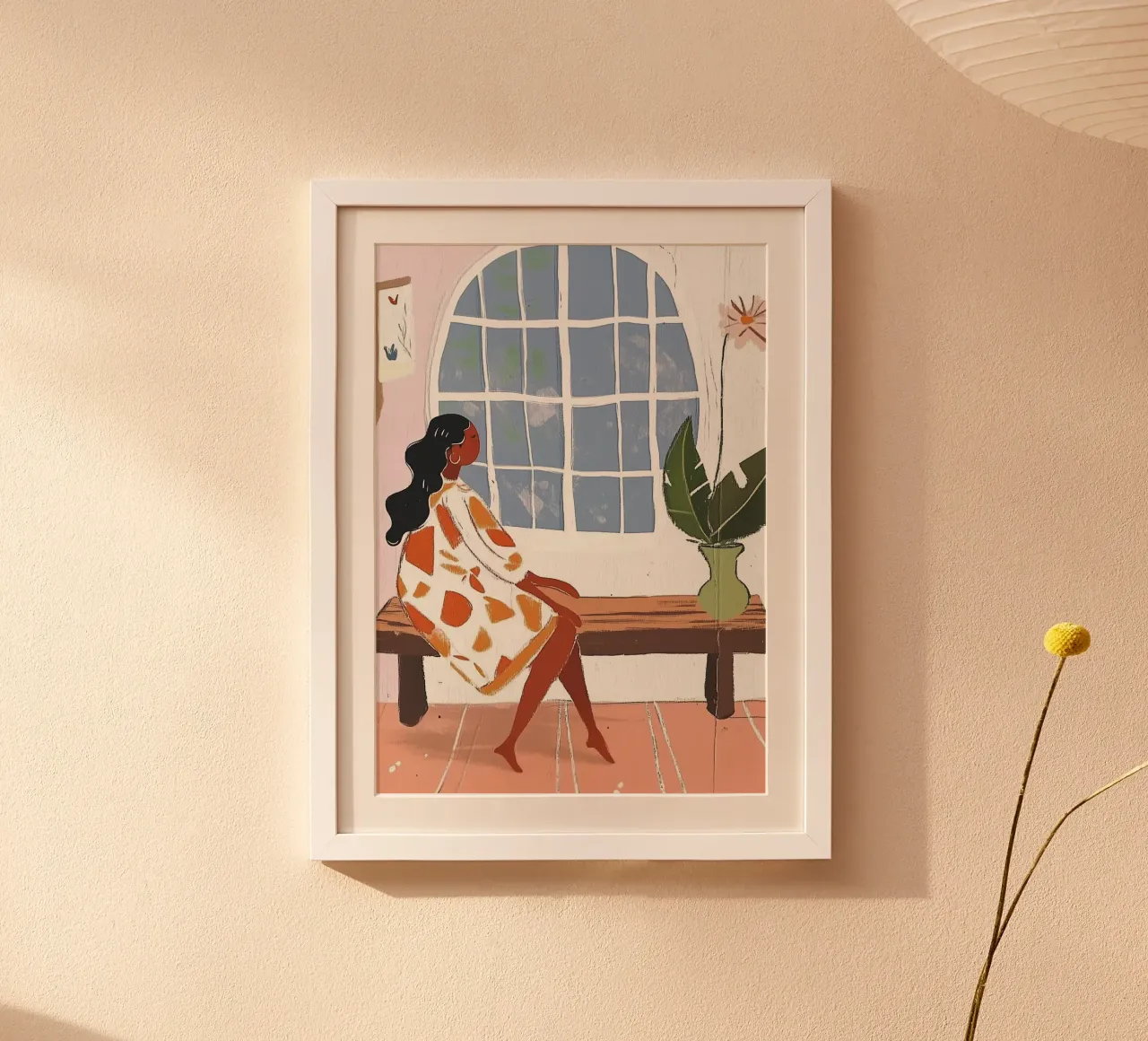 Gewölbtes Fenster Einsamkeit: Boho Abstract Lounge Hahnemühle von dawnthesea