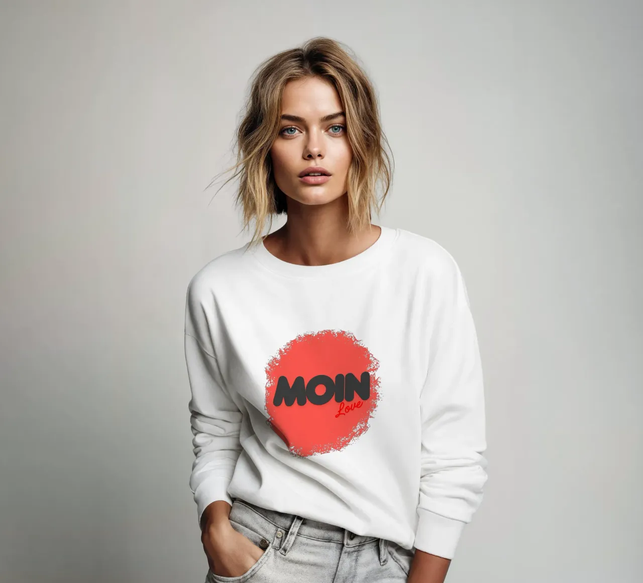 MOIN Love - Auguri dalla Germania del Nord con design a cuore felpa da Fies&Fein