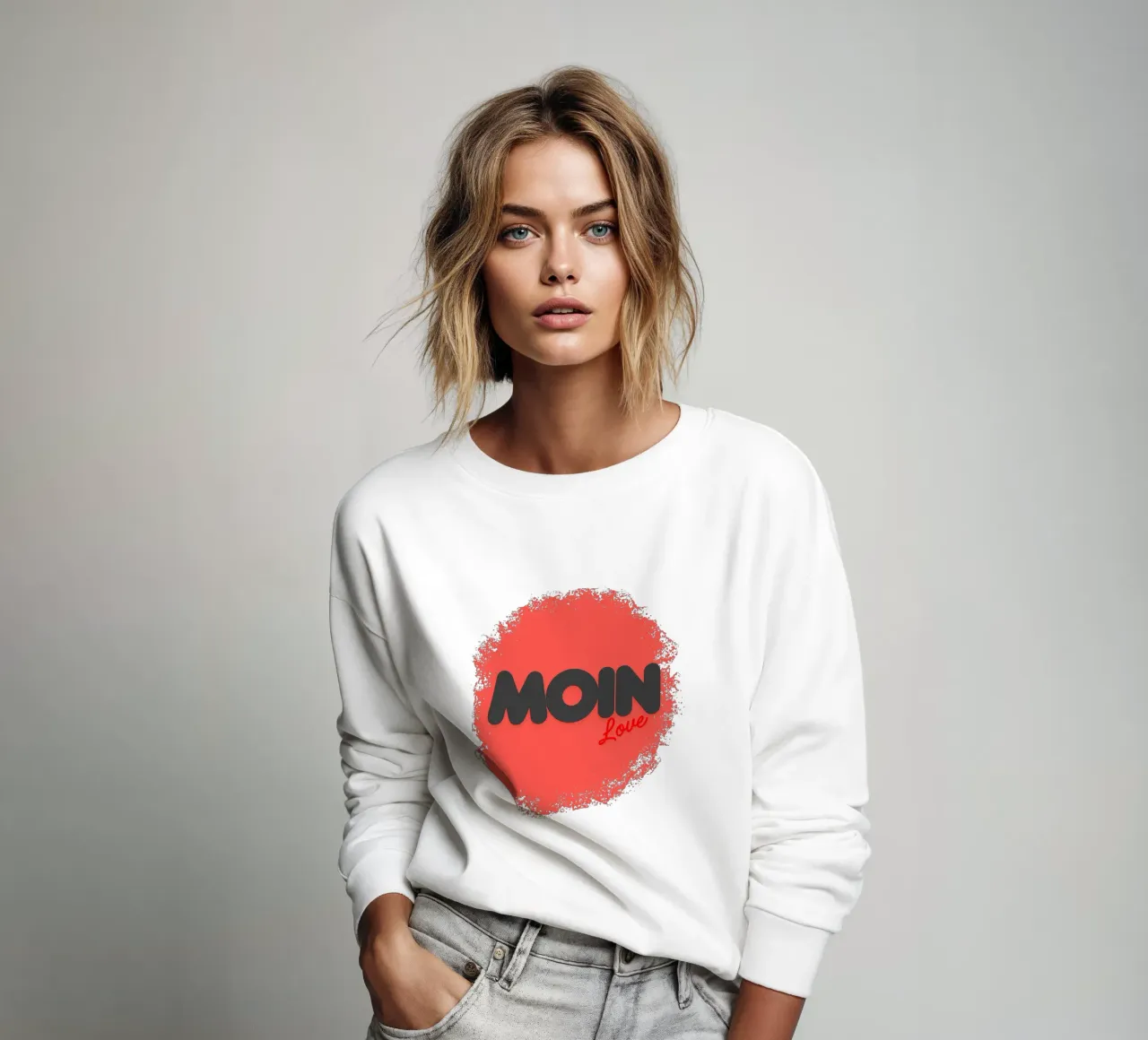 MOIN Love - Auguri dalla Germania del Nord con design a cuore felpa da Fies&Fein