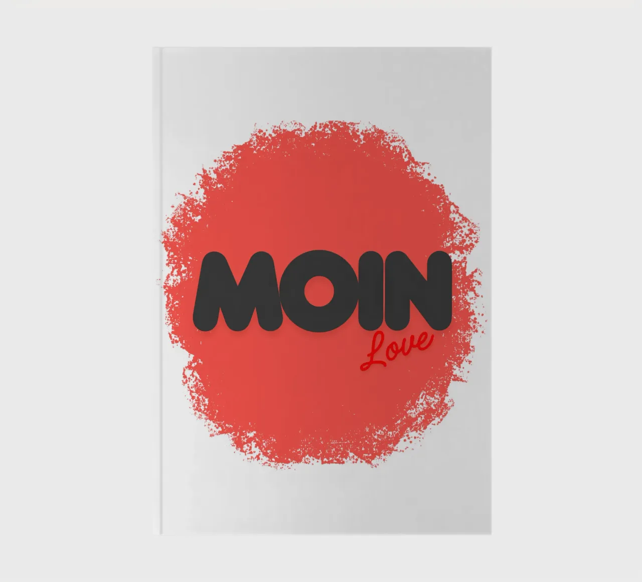 MOIN Love - salutations du nord de l'Allemagne avec un design en forme de cœur carnet de notes de Fies&Fein