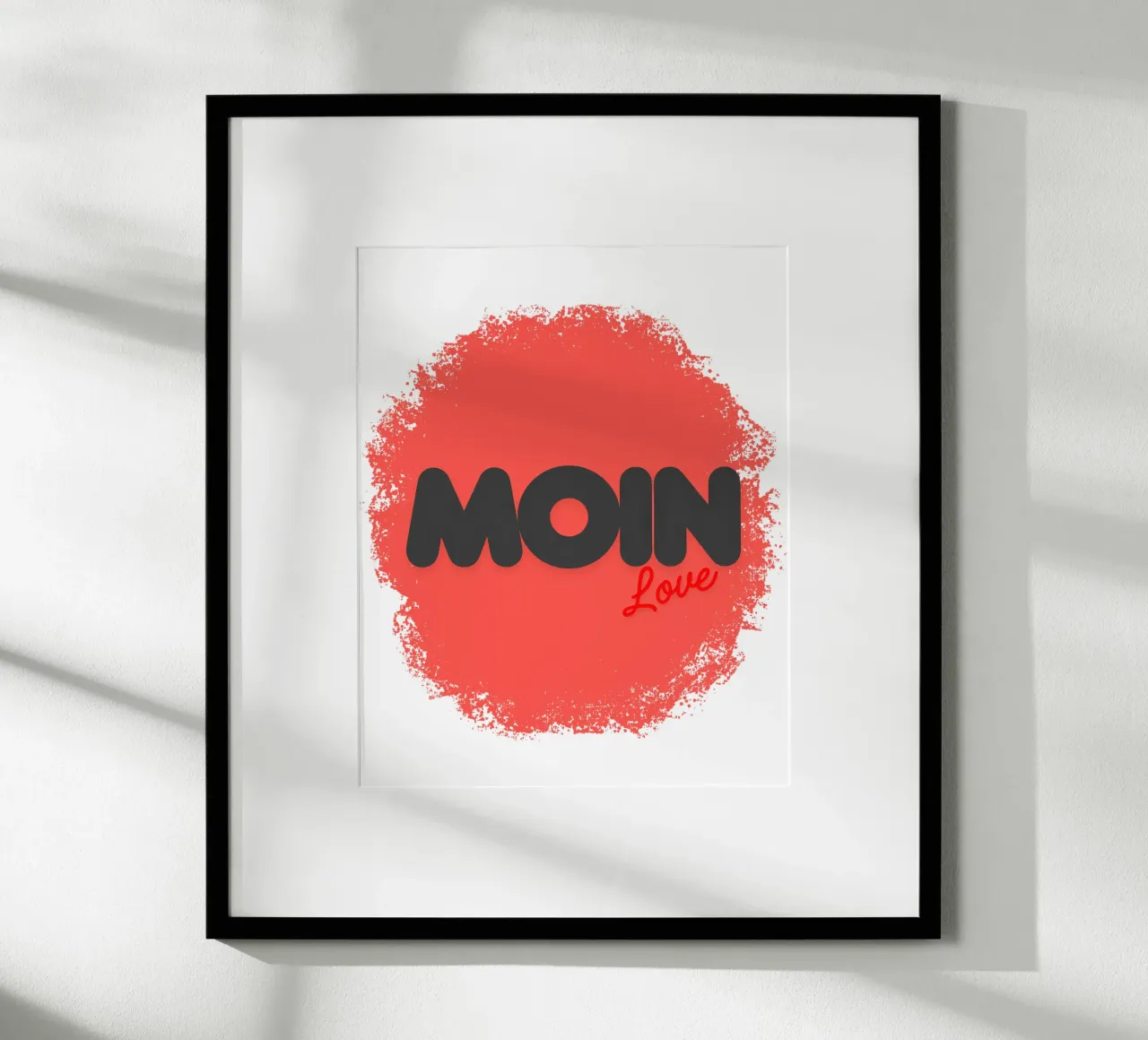 MOIN Love - salutations du nord de l'Allemagne avec un design en forme de cœur hahnemühle de Fies&Fein