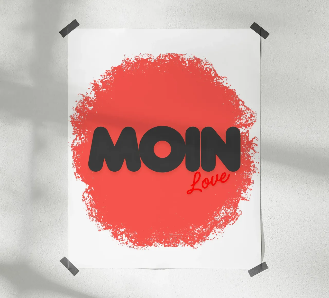 MOIN Love - salutations du nord de l'Allemagne avec un design en forme de cœur hahnemühle de Fies&Fein