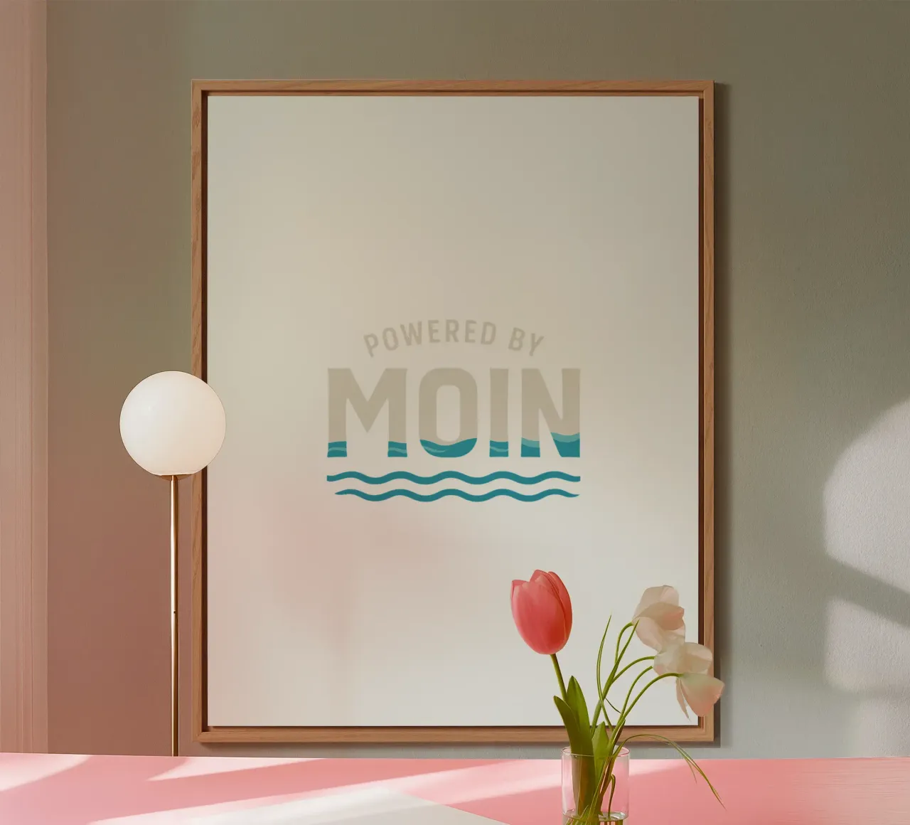 Powered by MOIN - Maritimes Typografie Design im nordischen alluminio dibond da Fies&Fein