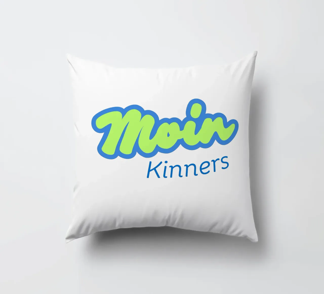 Moin Kinners - Divertente saluto nord-tedesco in stile costiero cuscino da Fies&Fein