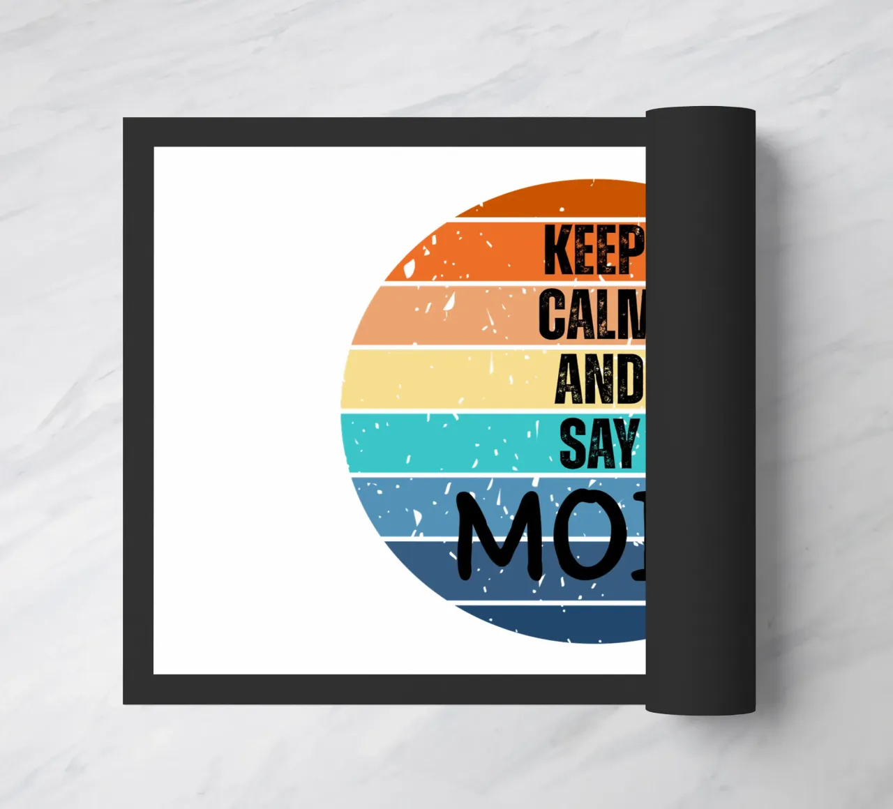 Keep Calm and Say MOIN - Design retrò del tramonto nord-tedesco zerbino da Fies&Fein