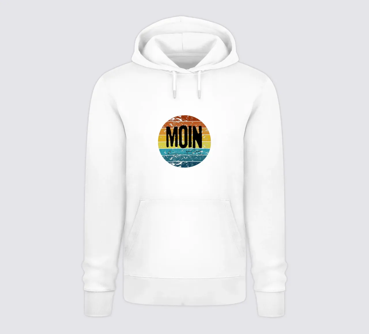 MOIN Sunset - Design retrò vintage della Germania del Nord con nave felpa con cappuccio da Fies&Fein
