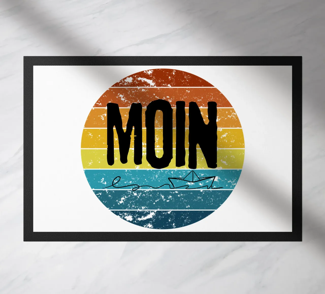 MOIN Sunset - Design retrò vintage della Germania del Nord con nave zerbino da Fies&Fein