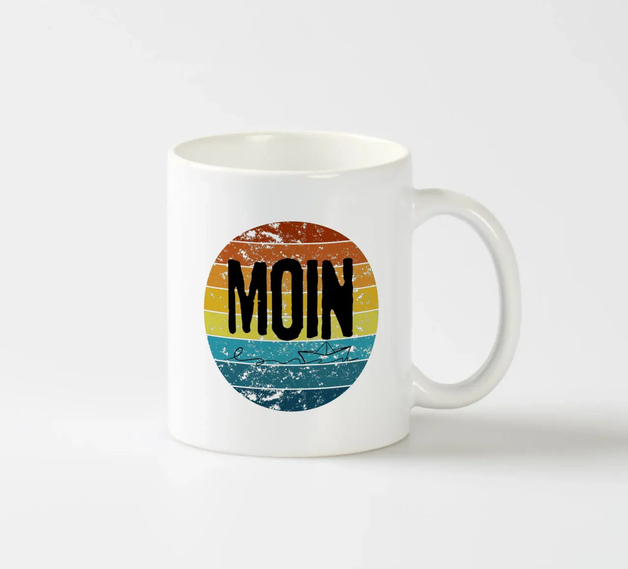 MOIN Sunset - Design retrò vintage della Germania del Nord con nave tazza in ceramica da Fies&Fein