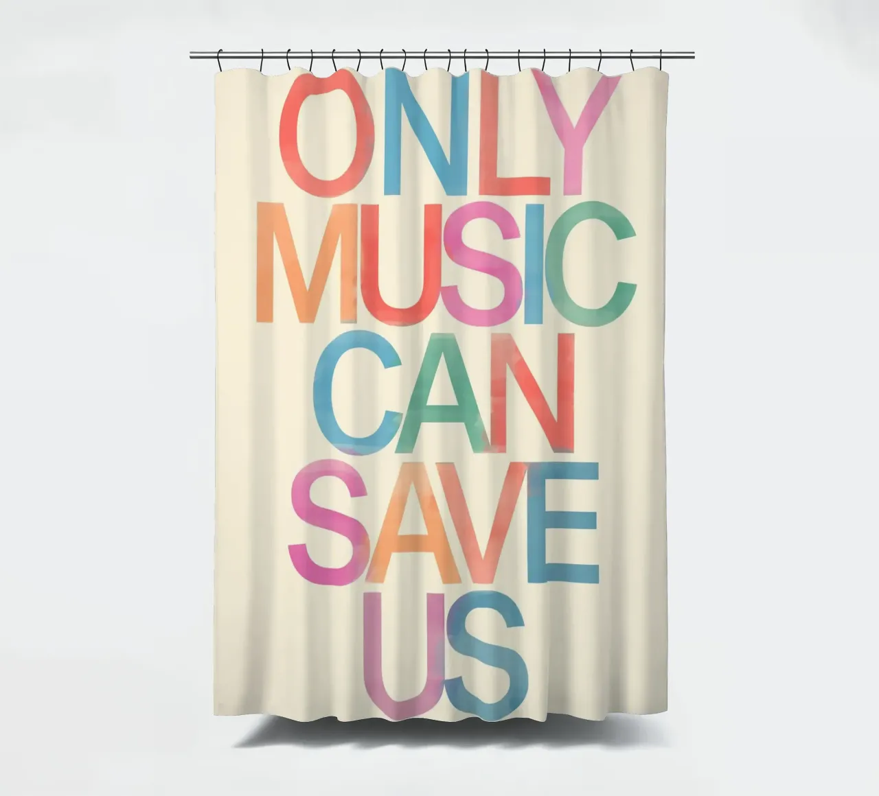 Only Music Can Save Us tenda da doccia da Attaboy Dsgn