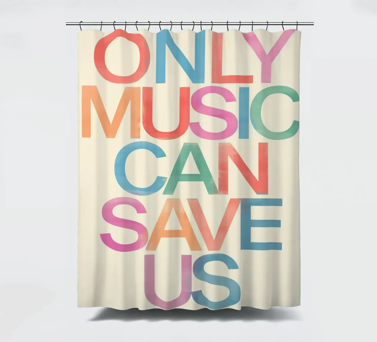 Only Music Can Save Us tenda da doccia da Attaboy Dsgn