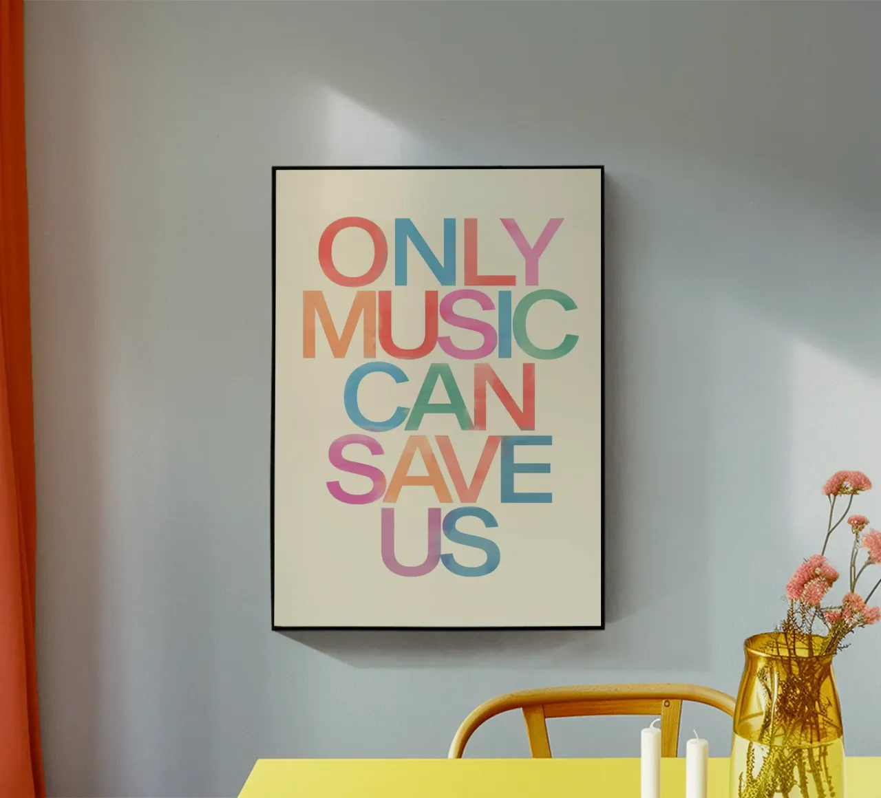Only Music Can Save Us metacrilato de Attaboy Dsgn